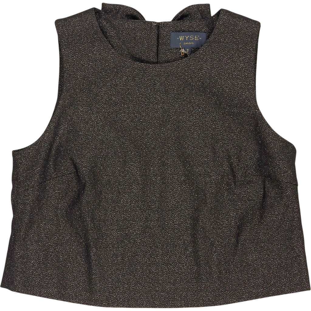 Wyse Bronze Sparkle Bow Florence Top