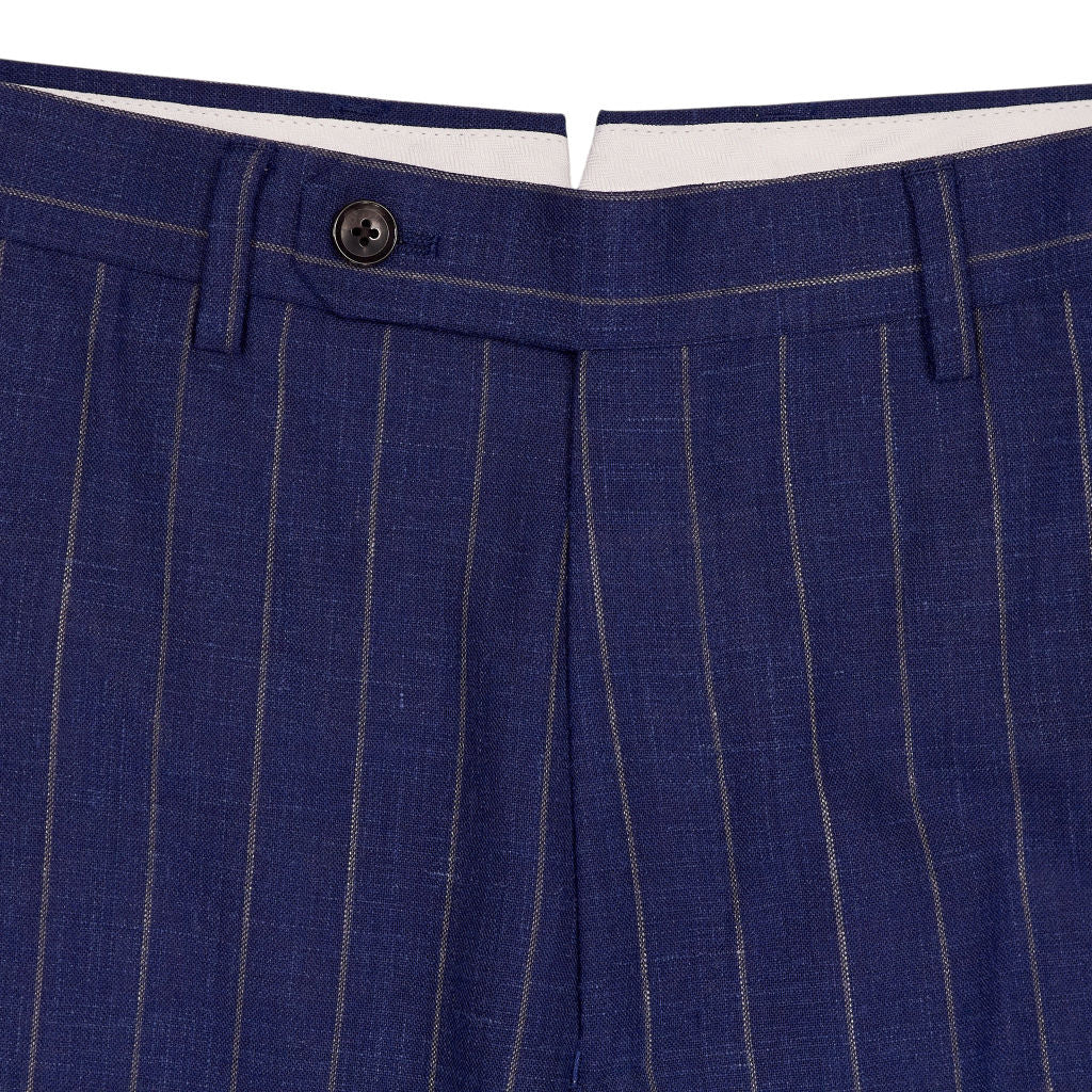 Ermenegildo Zegna Blue Pinstripe Tailored Trousers