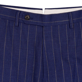 Ermenegildo Zegna Blue Pinstripe Tailored Trousers