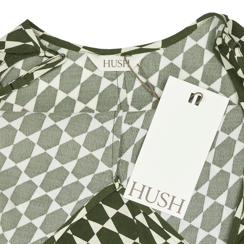 Hush Green Eloise Printed Maxi Slip Dress