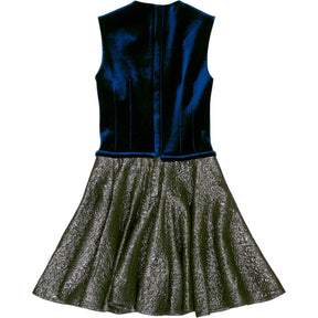 Emilia de la Morena Blue Velvet Dress