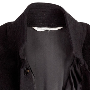 Diane Von Furstenberg Black Quinnie Coat