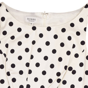 Hobbs Black White Polka Dot Dress
