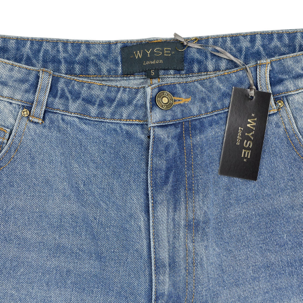 Wyse Blue Ruby Scallop Shorts