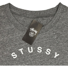 Stussy Grey Heather Cuffed Crew Tee