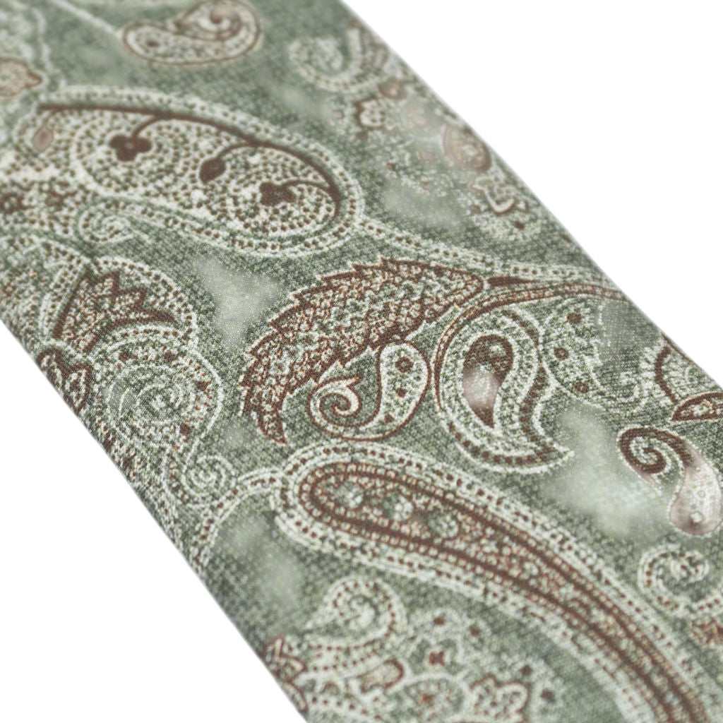 Moss Green Pattern Tie Bundle x 3