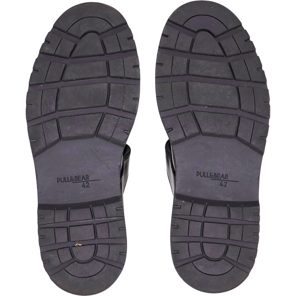 Pull & Bear Black Chunky Buckle Shoes