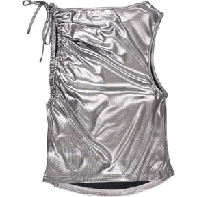 Motel Silver Metallic Hagne Top