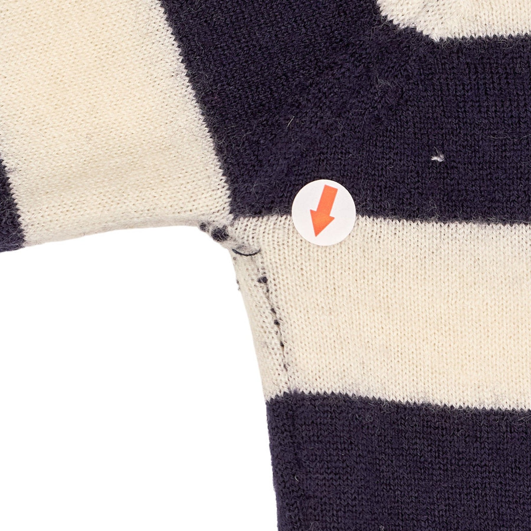 ME+EM Blue Cream Stripe Turtleneck Jumper