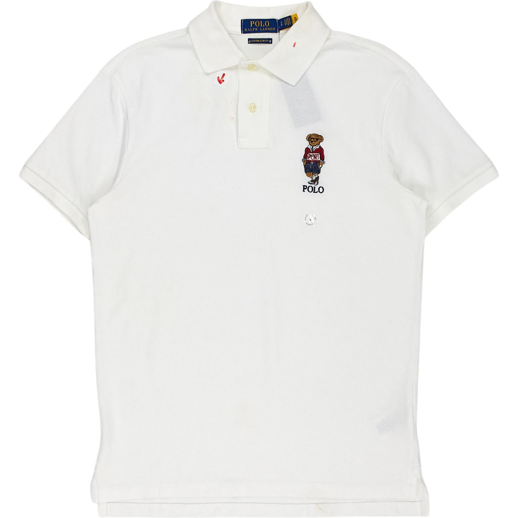 Polo Ralph Lauren White Custom Slim Fit Polo Shirt