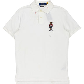 Polo Ralph Lauren White Custom Slim Fit Polo Shirt