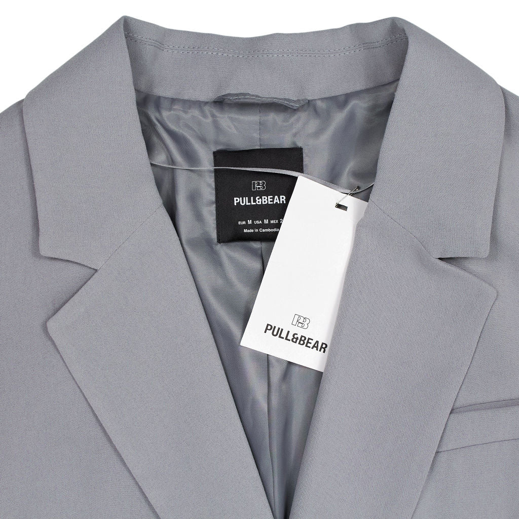 Pull & Bear Light Grey Loose Fit Blazer