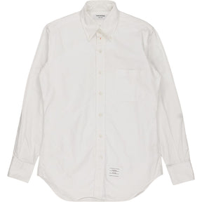 Thom Browne White Grosgrain Placket Oxford Shirt