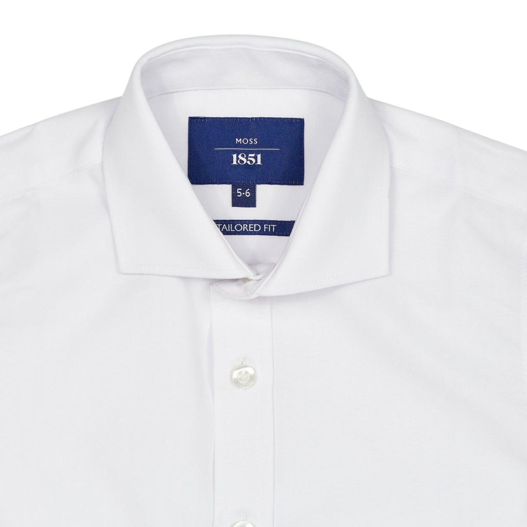 Moss 1851 White Tailored Fit Shirt