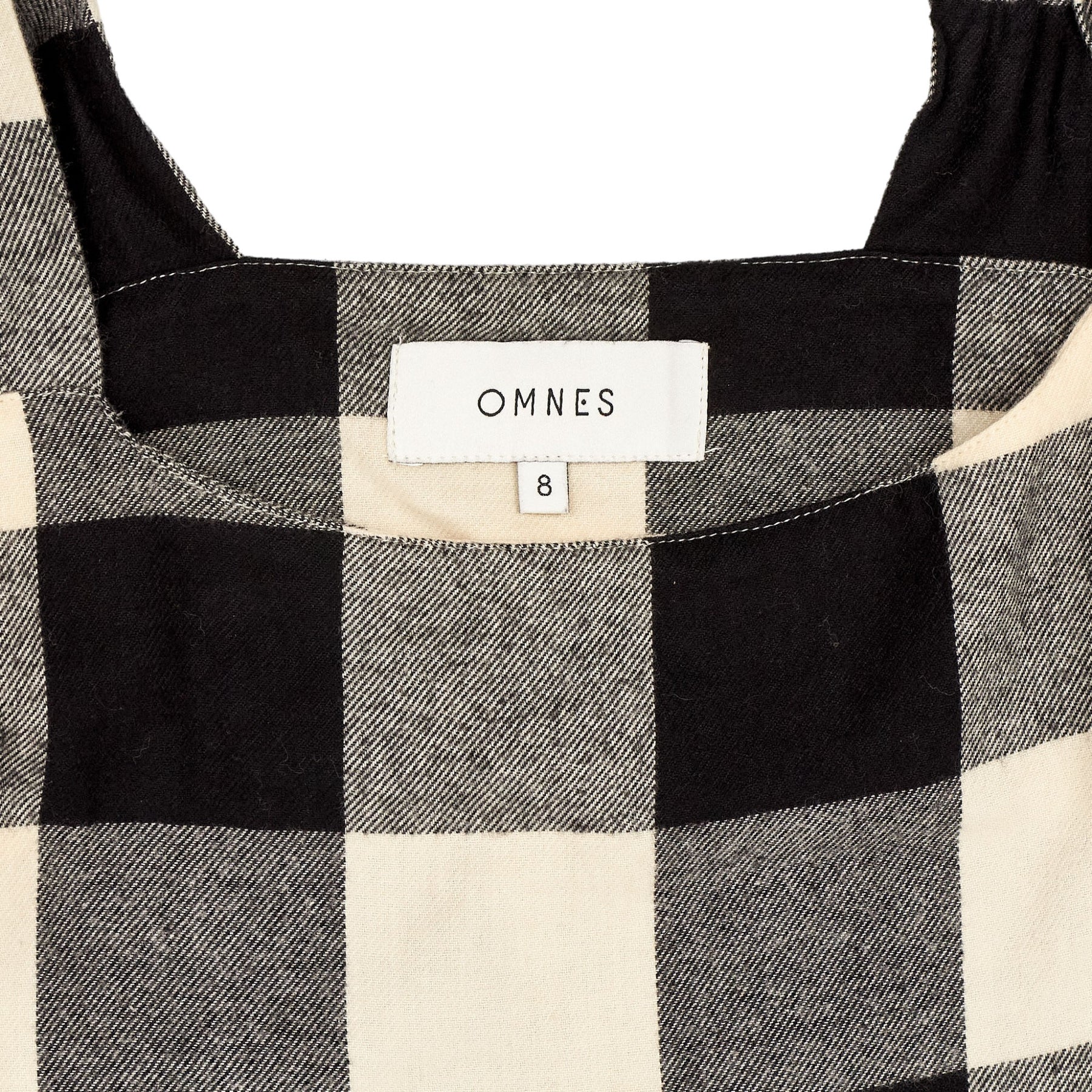 Omnes Black Check Dress