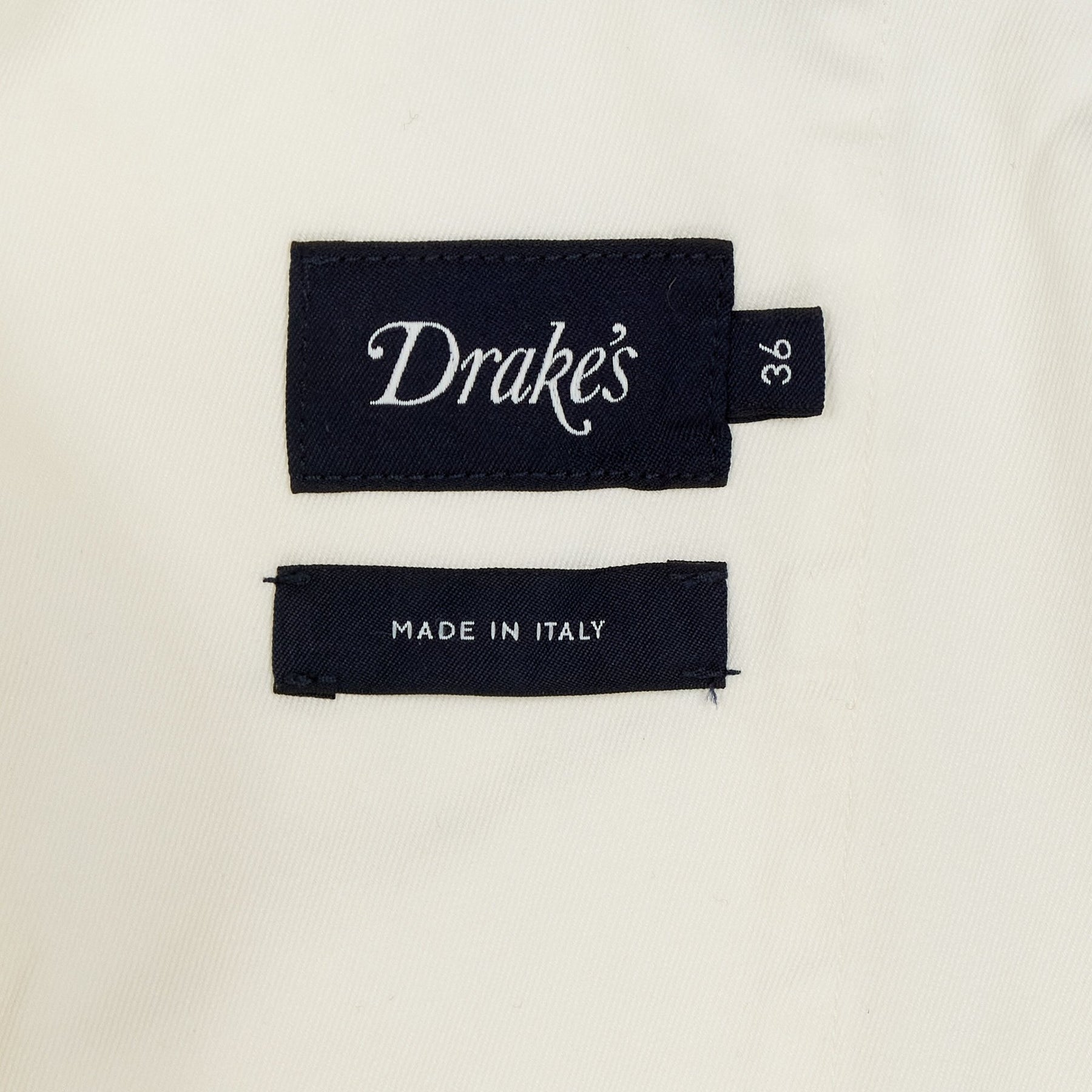 Drake's White Linen Trousers