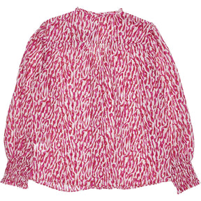 Hush Pink Abstract Emilie V-Neck Blouse