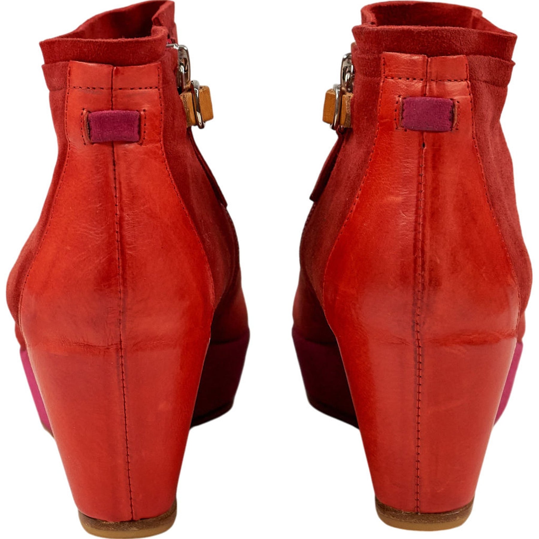 Folk Red Pink Riley Bay Boots EU 37