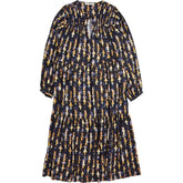 Baukjen Navy Kalina Printed Midi Dress