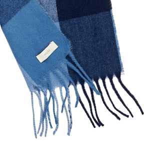 Moss Blue Check Scarf