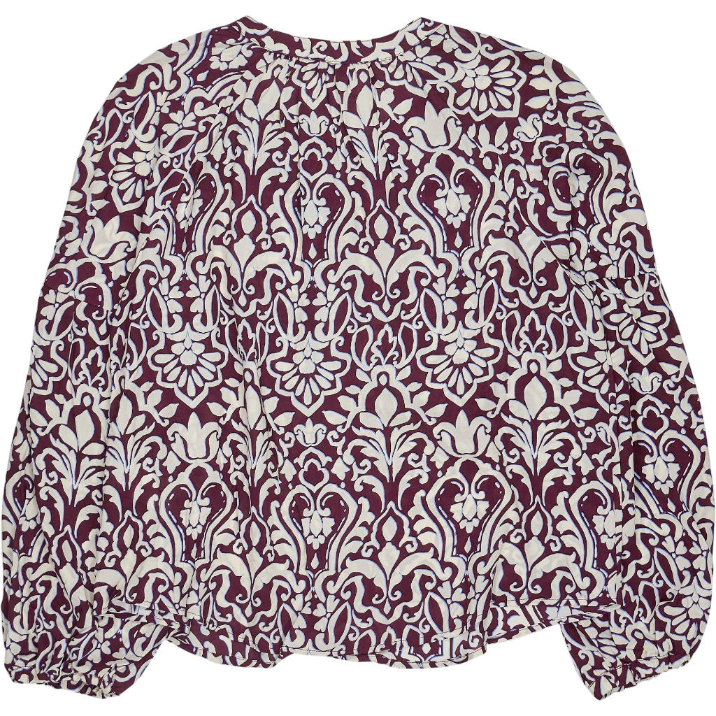 Baukjen Burgundy Patterned Blouse