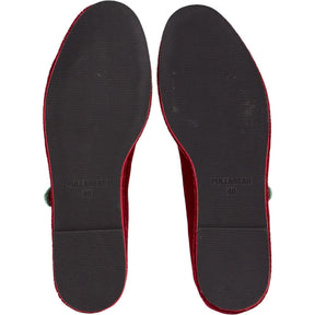 Pull & Bear Red Velvet Flats
