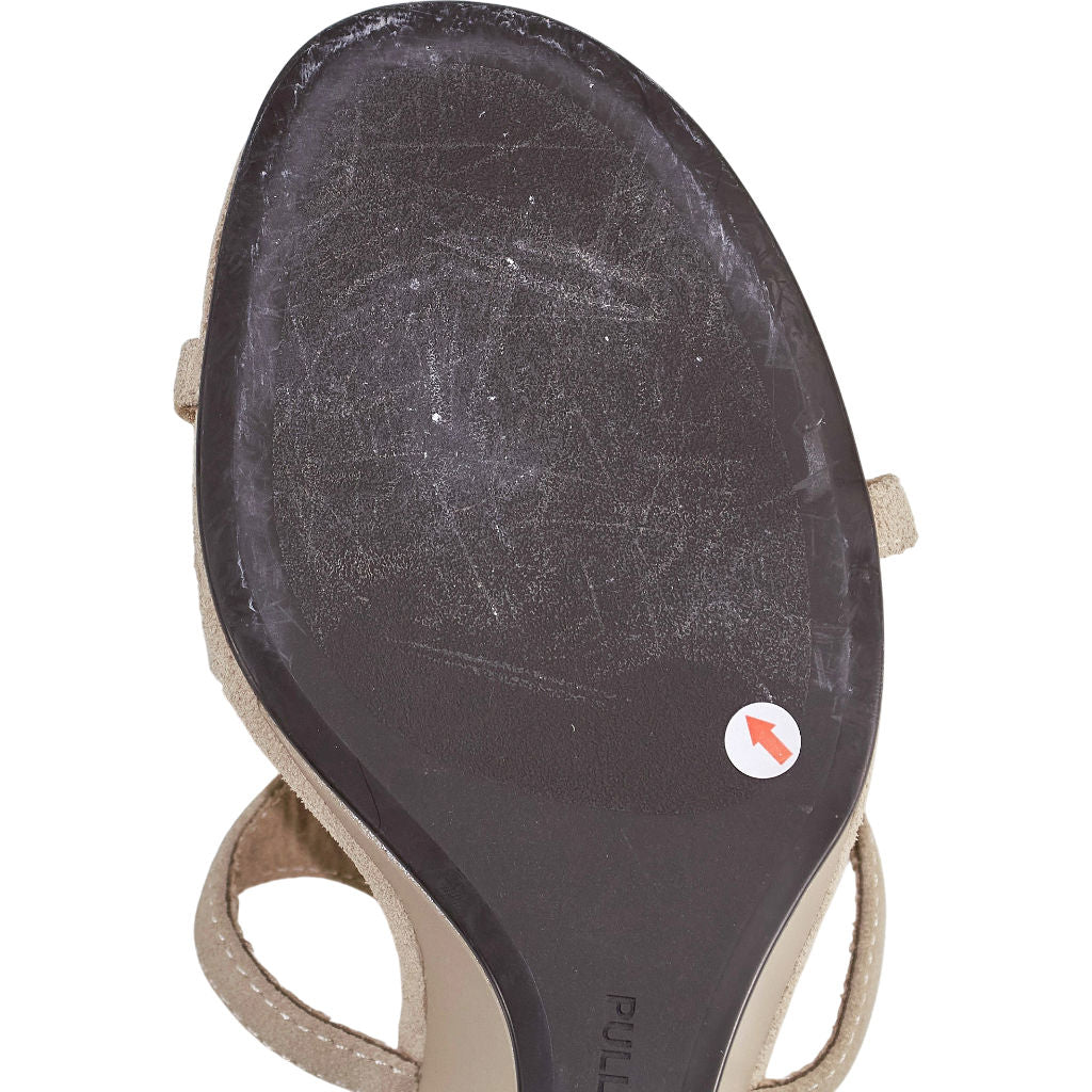 Pull & Bear x Karoline Vitto Cream Suede Wedge Sandals