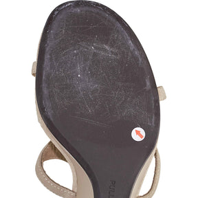 Pull & Bear x Karoline Vitto Cream Suede Wedge Sandals