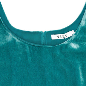 NRBY Teal Silk Viscose Tank Top