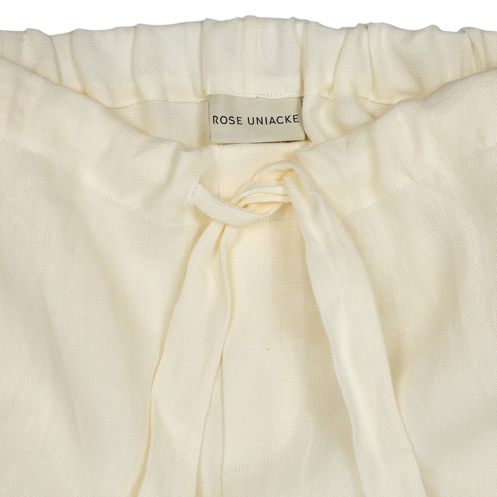 Rose Uniacke Cream Linen Trouser Suit