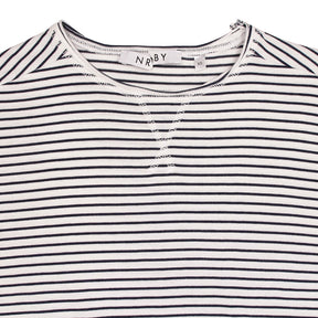 NRBY White Striped Long Sleeve Top