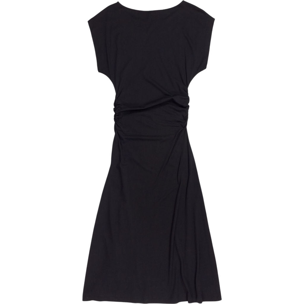 WYSE Black Esme Jersey Ruched Dress
