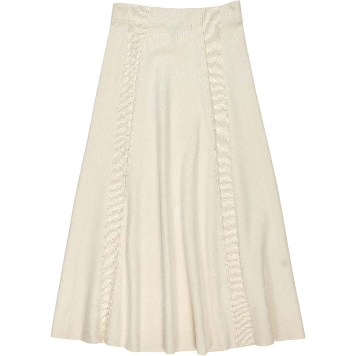 ME+EM Cream Wool Blend Midi Skirt