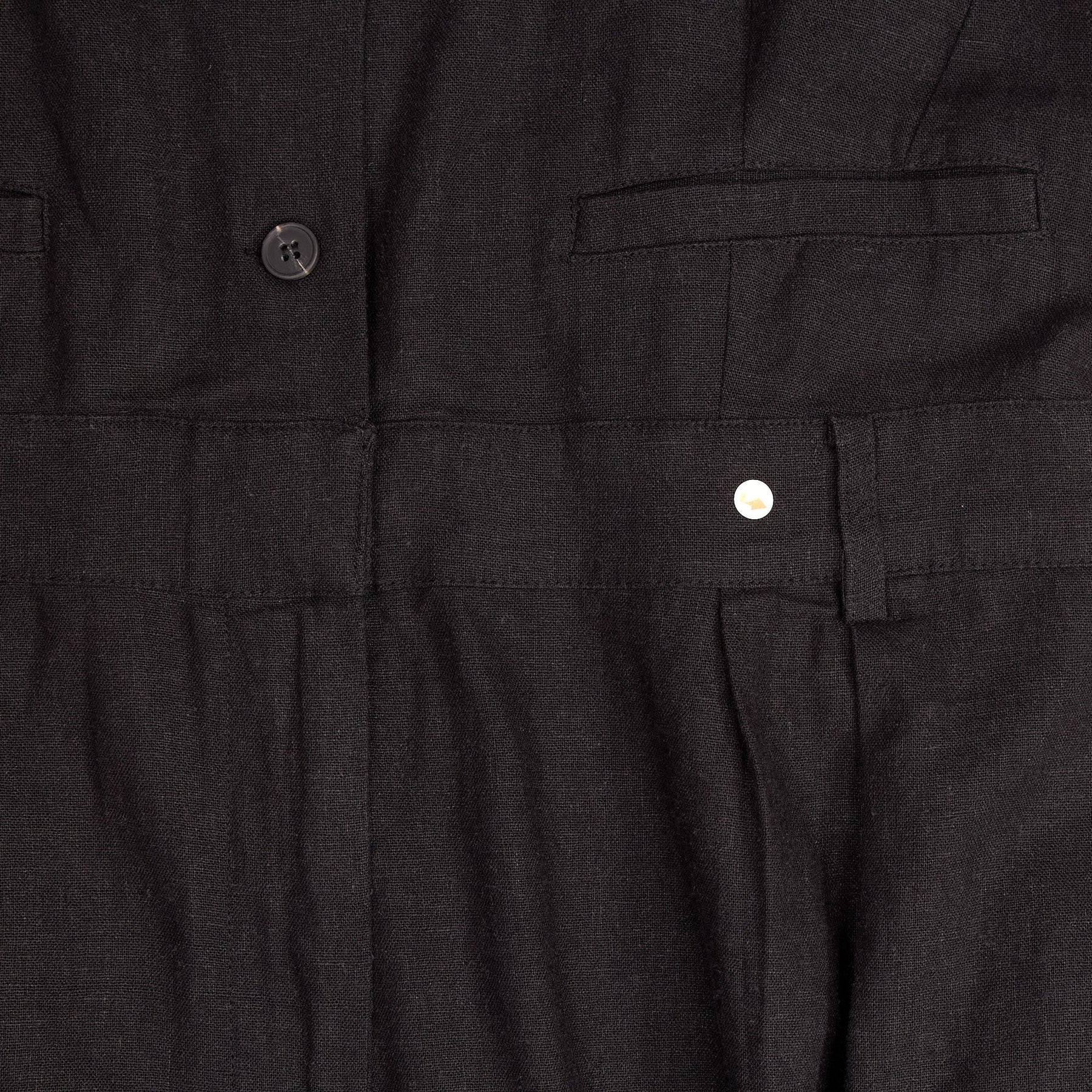 Hush Black Linen Blend Jumpsuit