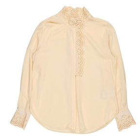 Reiss Cream Lace Collar Blouse