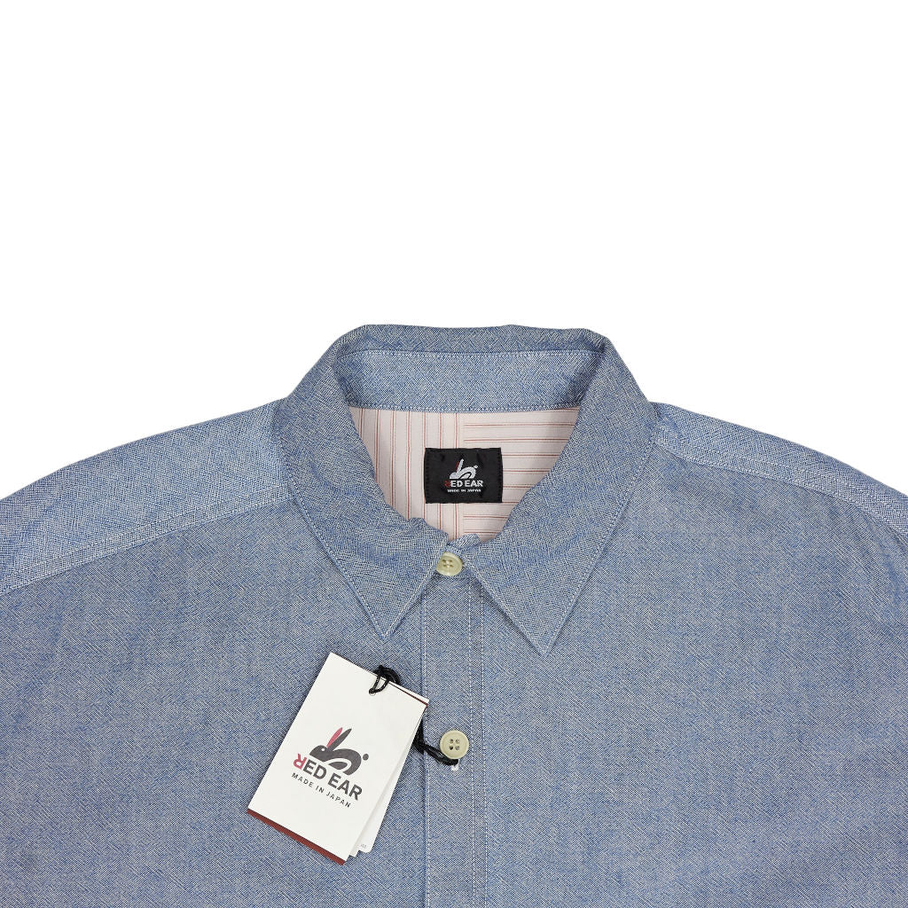 Red Ear Blue Cotton Shirt