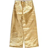 Ganni Gold Metallic Trousers