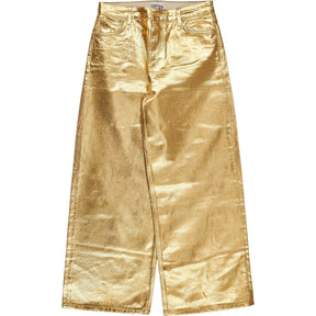 Ganni Gold Metallic Trousers