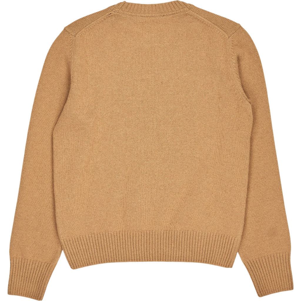 Baukjen Taupe Wool Blend Crew Neck Jumper