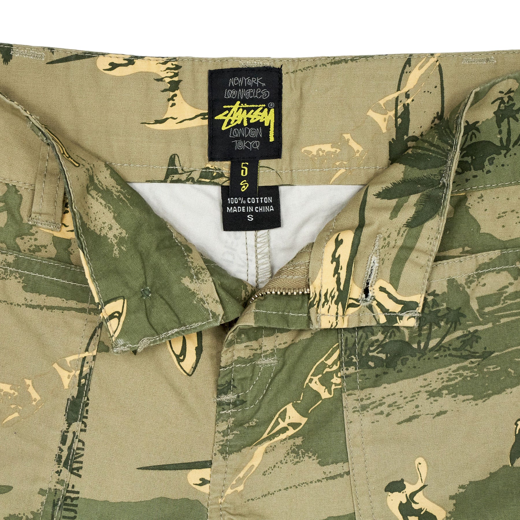 Stussy Khaki Cotton Shorts