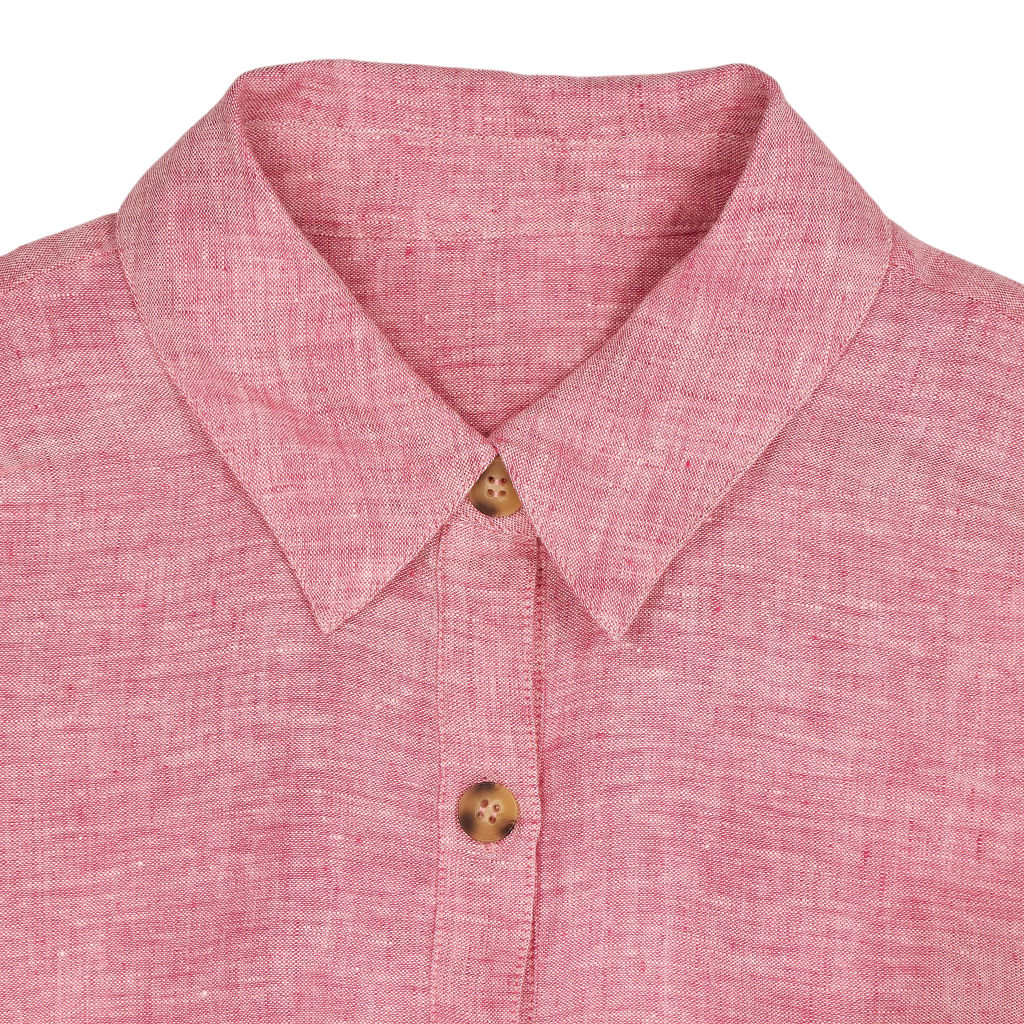 NRBY Pink Sleeveless Collared Dress