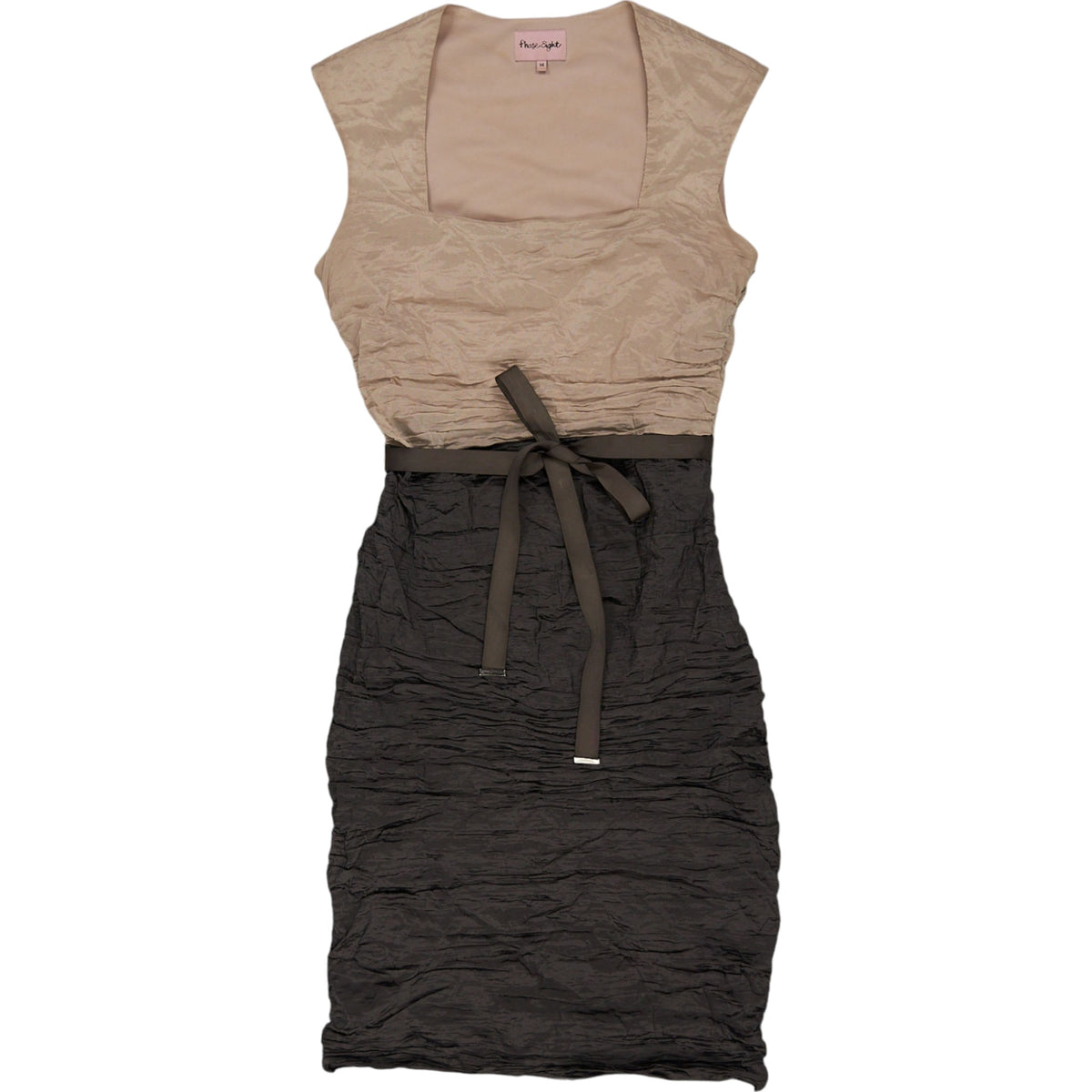 Phase Eight Beige Black Sleeveless Dress