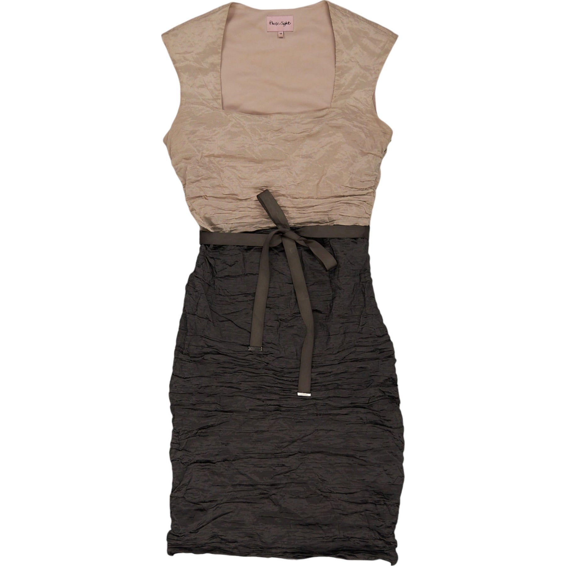 Phase Eight Beige Black Sleeveless Dress
