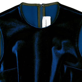 Emilia de la Morena Blue Velvet Dress