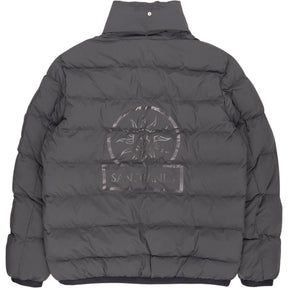 Sandbanks Charcoal Printed Puffer Jacket