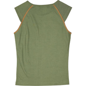 Basic Pleasure Mode Green Sleeveless Top