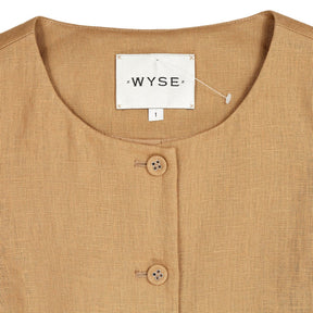 Wyse Tan Silvie Linen Waistcoat