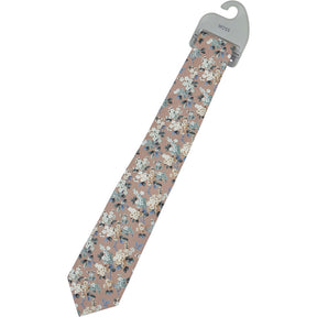 Moss Dusky Pink Floral Liberty Fabric Tie