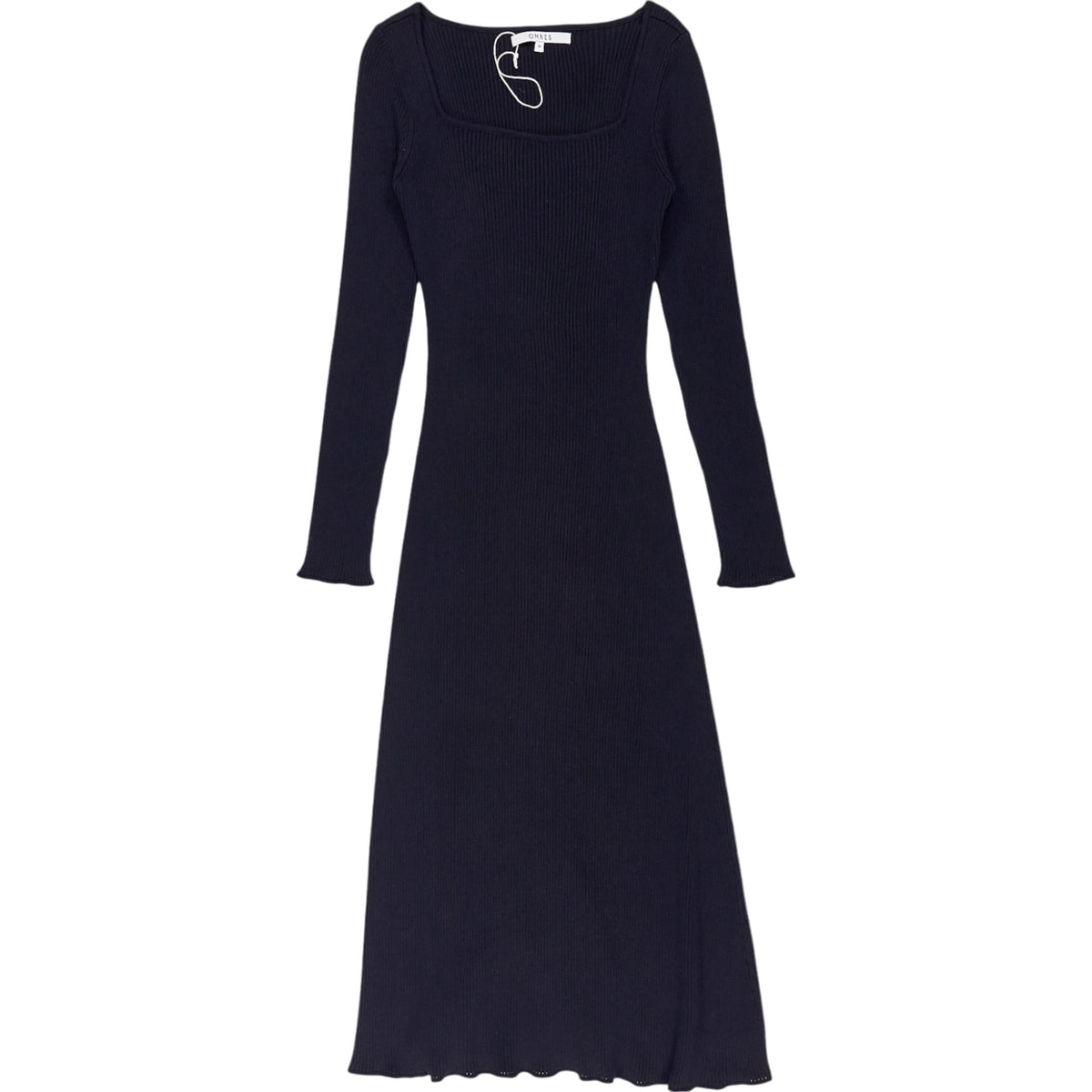 Omnes Black Organic Cotton Midi Dress