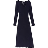 Omnes Black Organic Cotton Midi Dress